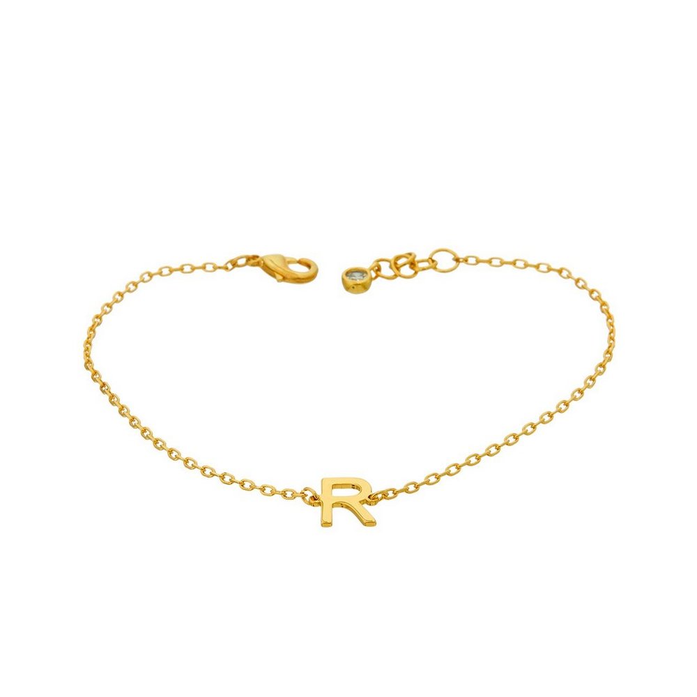 Initial Pendant Bracelet - Letter R